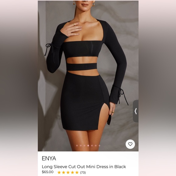 Black mini cut out dress - Picture 2 of 4